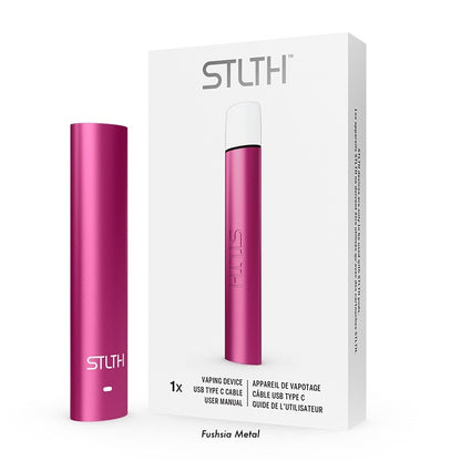 STLTH vape device starter kit package Fushsia Metal