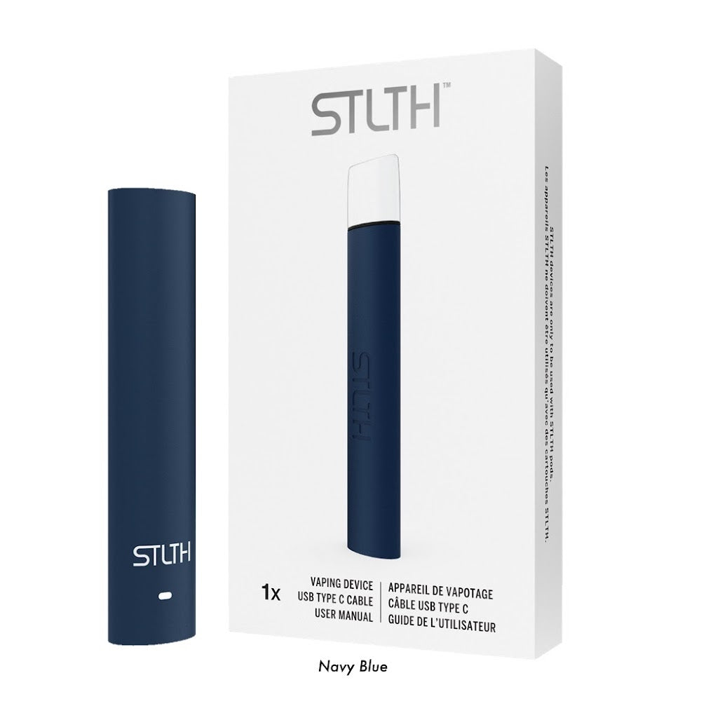  STLTH vape device starter kit package Navy Blue