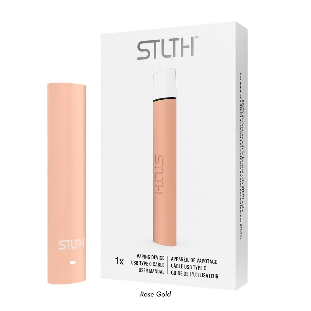 STLTH vape device starter kit package Rose Gold