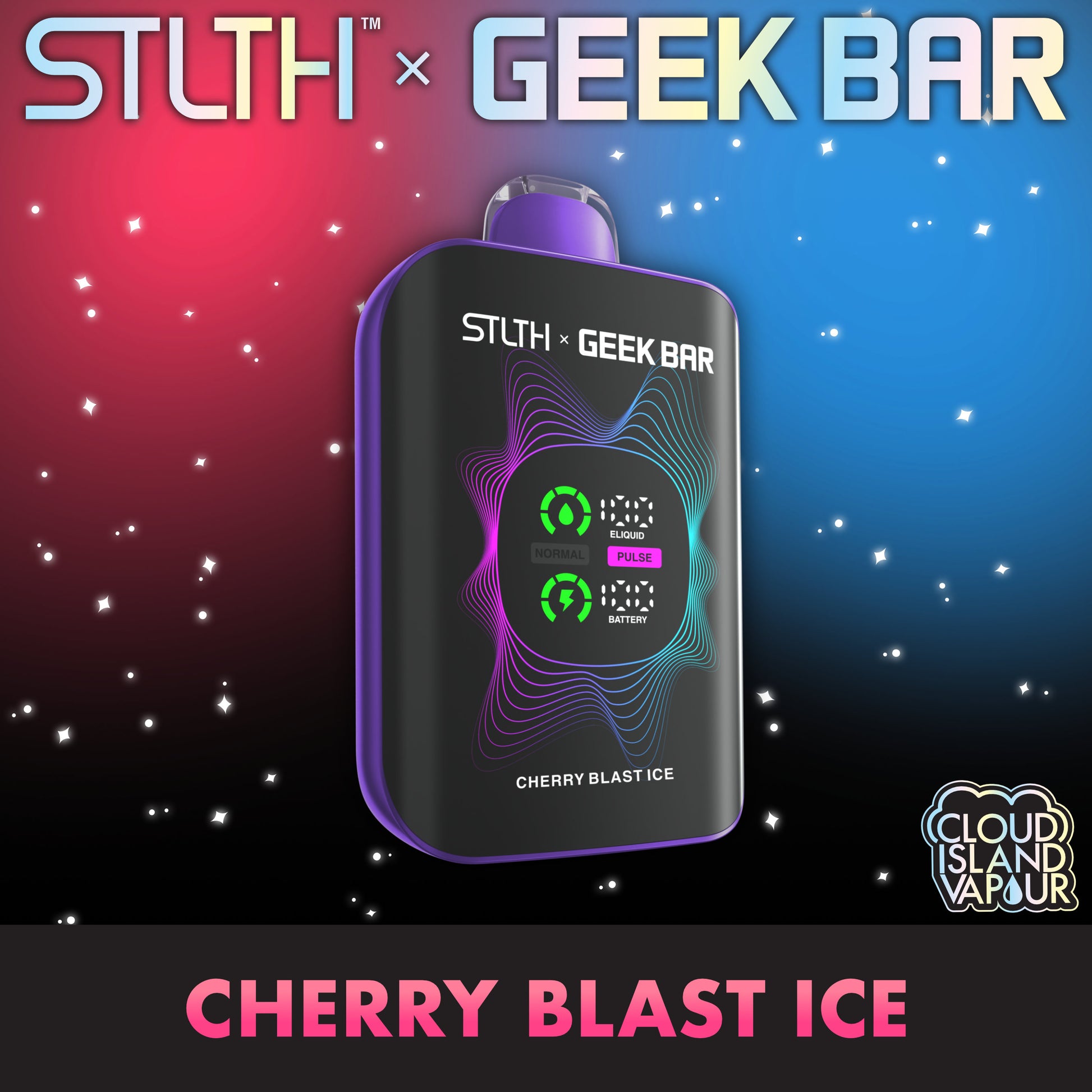 STLTH X GEEK BAR Cherry Blast Ice