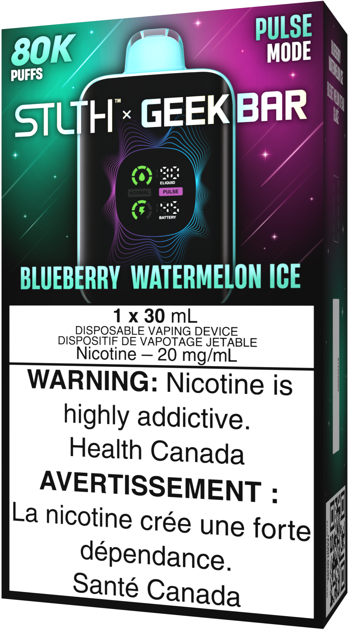 STLTH X GEEK BAR Disposable Blueberry Watermelon Ice