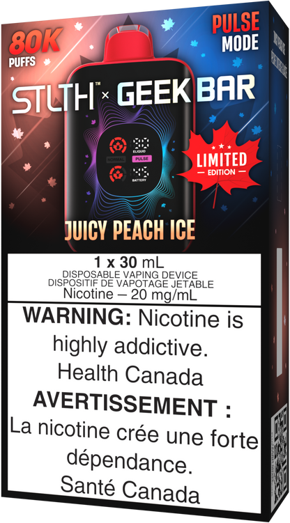 STLTH X GEEK BAR Disposable Vape - Canada Limited Edition: Juicy Peach Ice