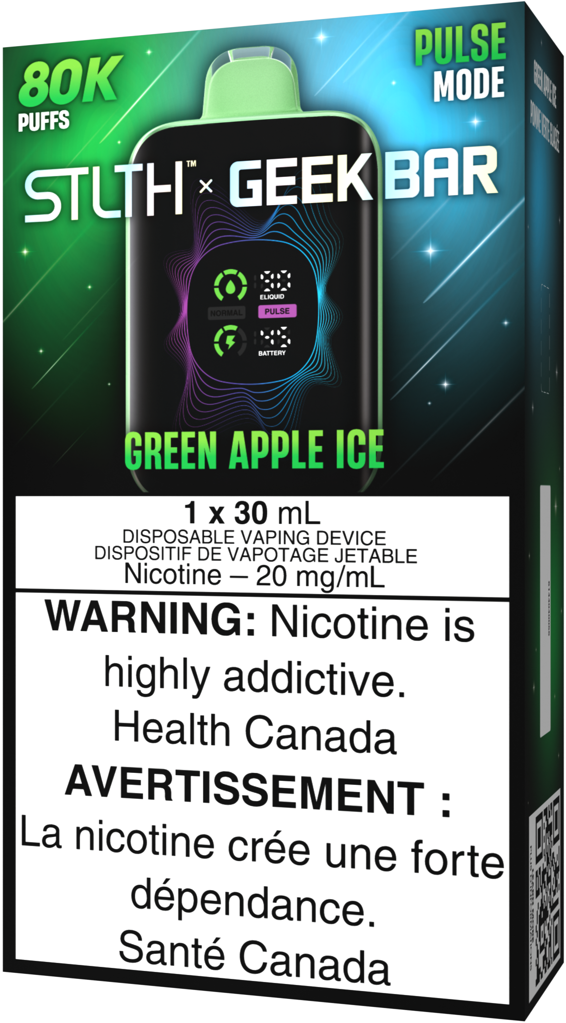 STLTH X GEEK BAR Disposable Green Apple Ice
