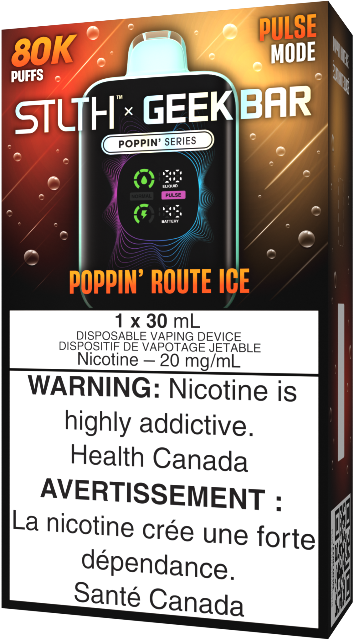 STLTH X GEEK BAR Disposable Poppin' Route Ice