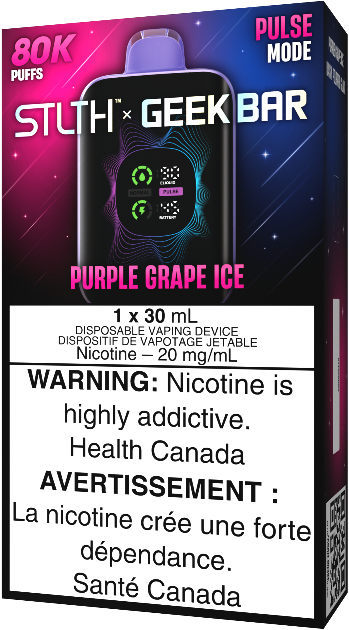 STLTH X GEEK BAR Disposable Purple Grape Ice