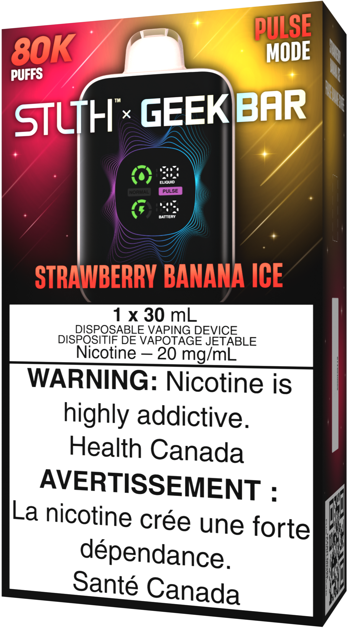 STLTH X GEEK BAR Disposable Strawberry Banana Ice