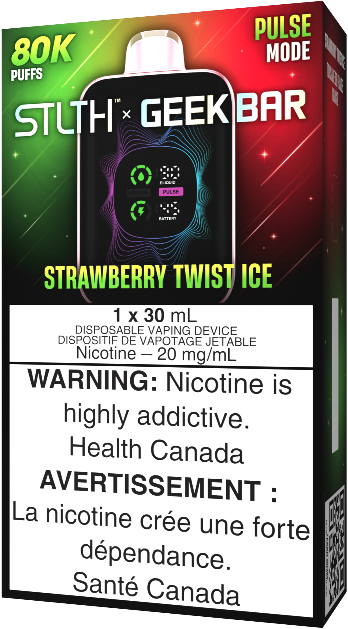 STLTH X GEEK BAR Disposable Strawberry Twist Ice
