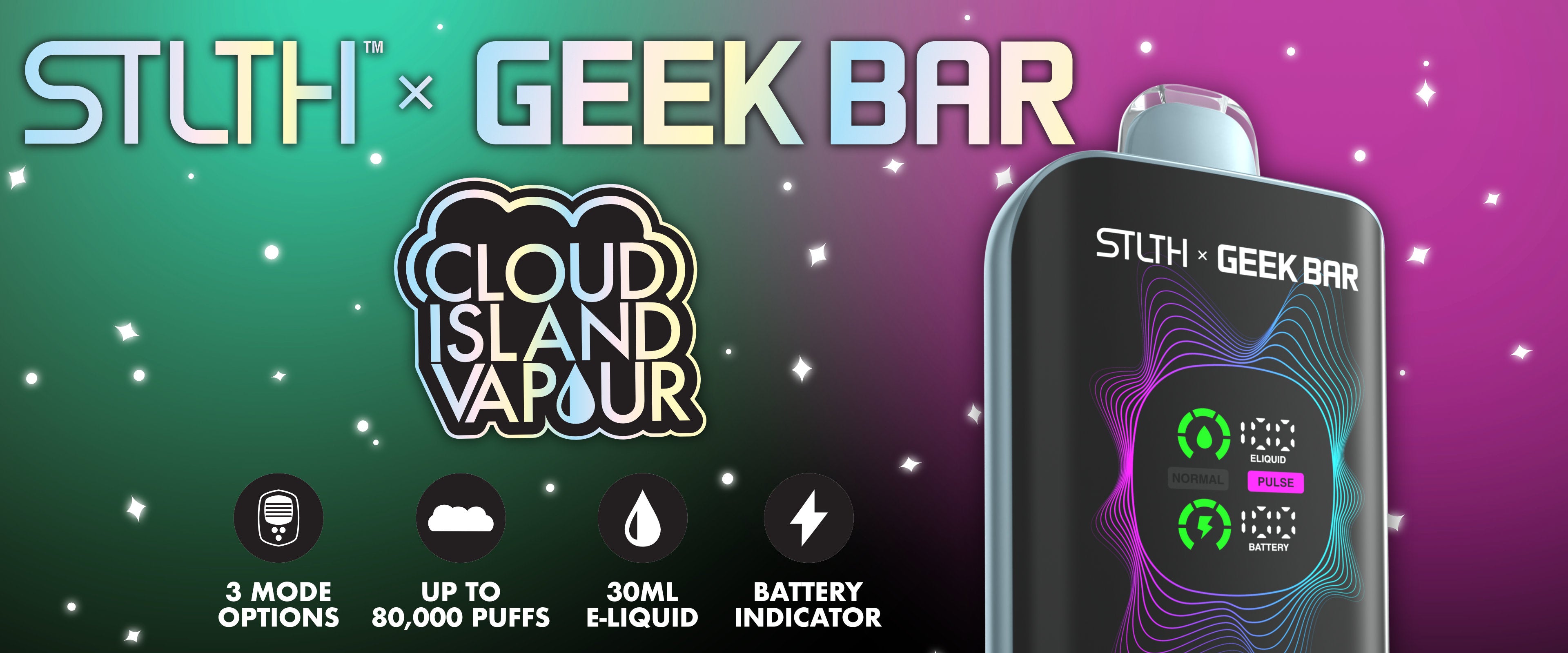 STLTH X GEEK BAR Disposable Vape Banner