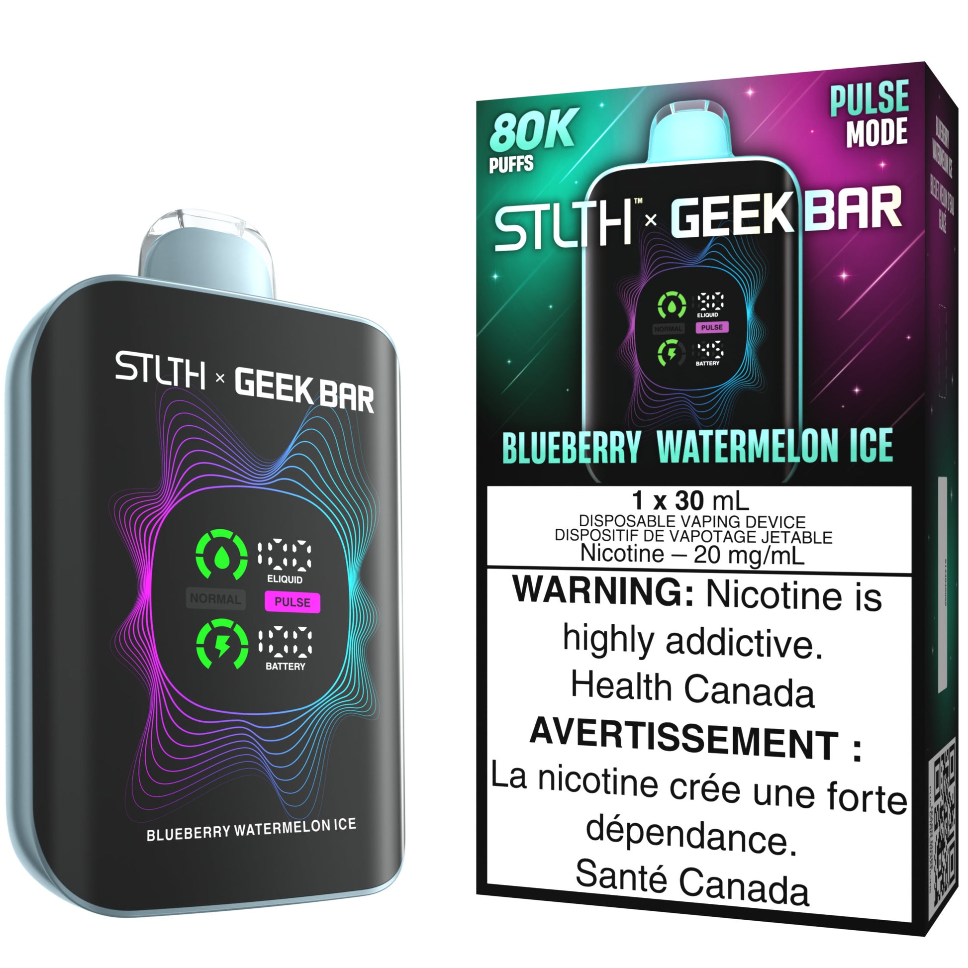 STLTH X GEEK BAR Disposable Vape Blueberry Watermelon Ice