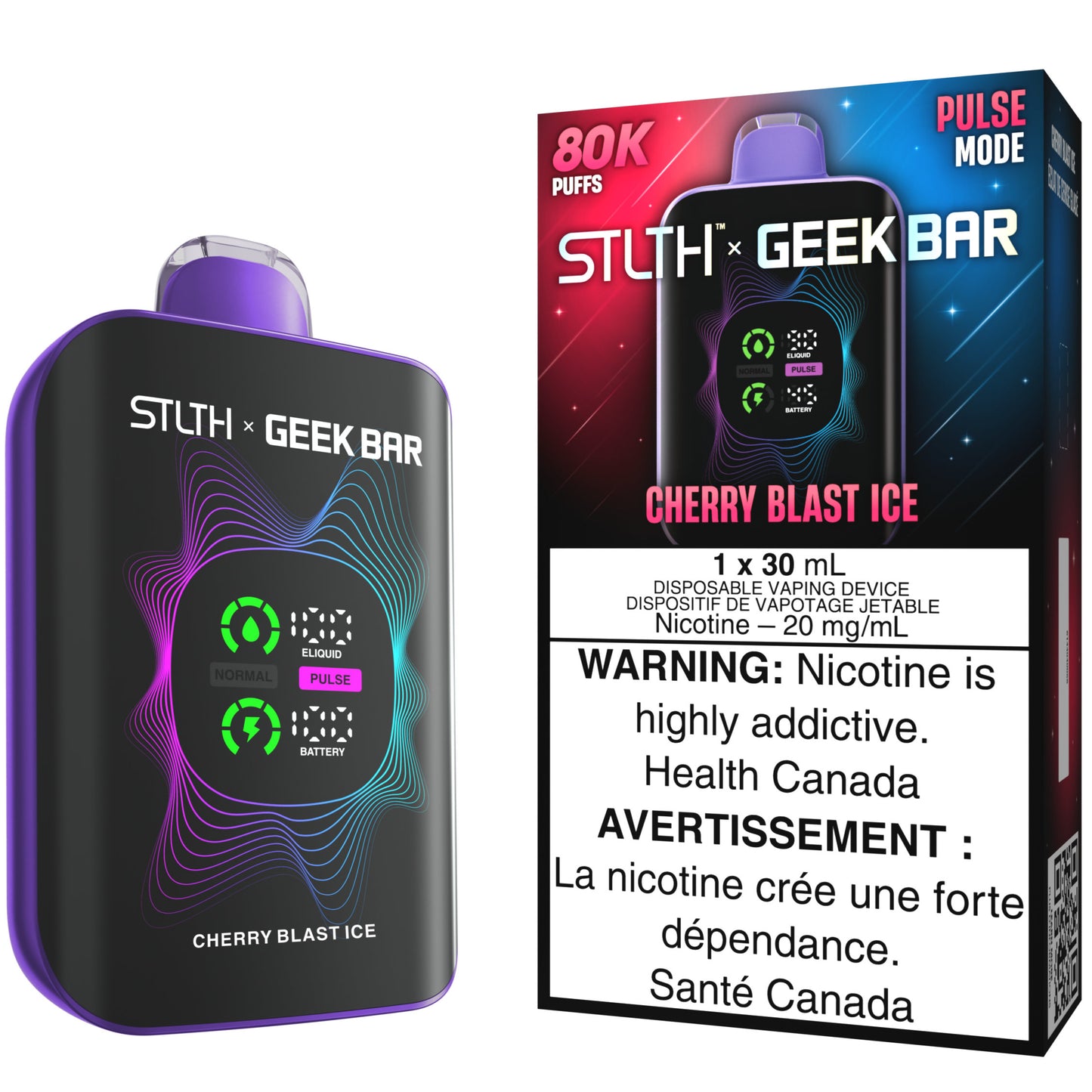 STLTH X GEEK BAR Disposable Vape Cherry Blast Ice