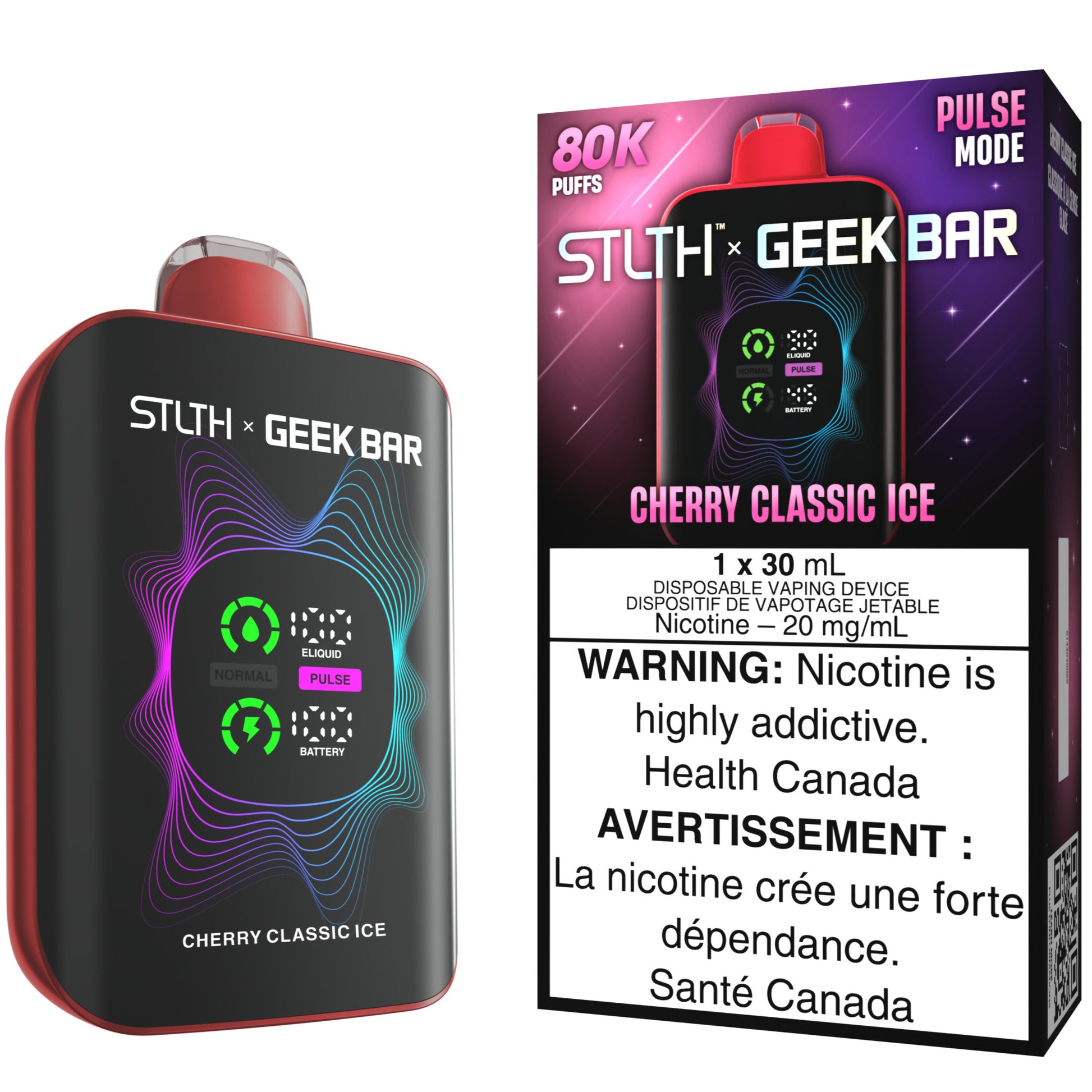 STLTH X GEEK BAR Disposable Vape Cherry Classic Ice