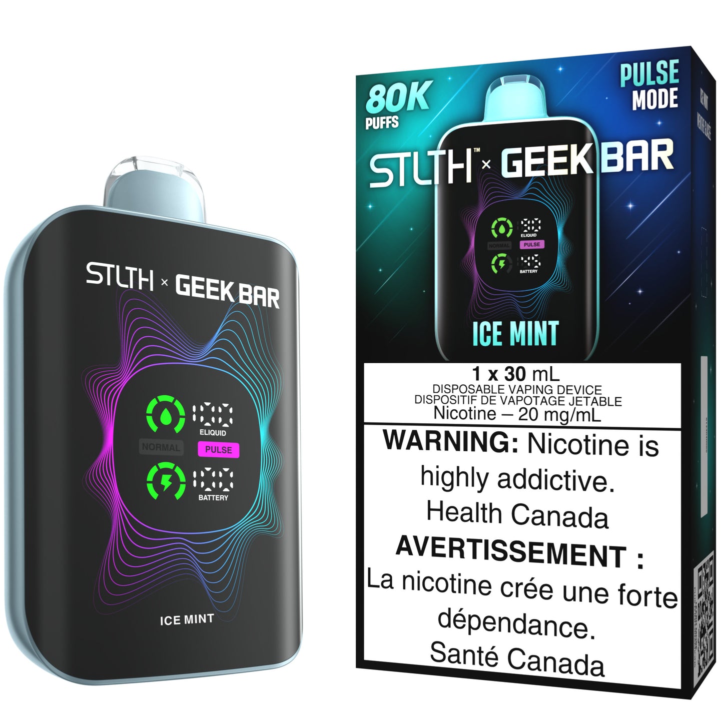 STLTH X GEEK BAR Disposable Vape Ice Mint