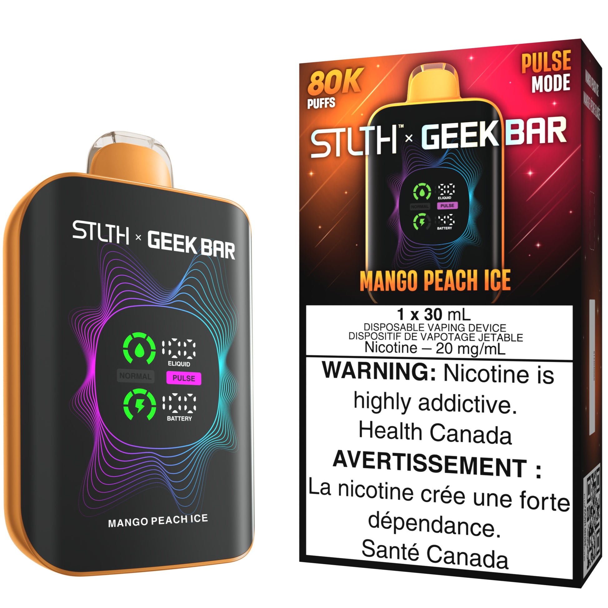 STLTH X GEEK BAR Disposable Vape Mango Peach Ice