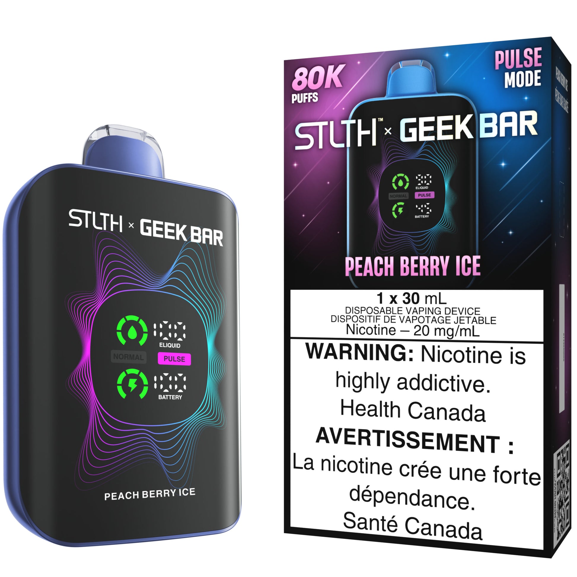 STLTH X GEEK BAR Disposable Vape Peach Berry Ice