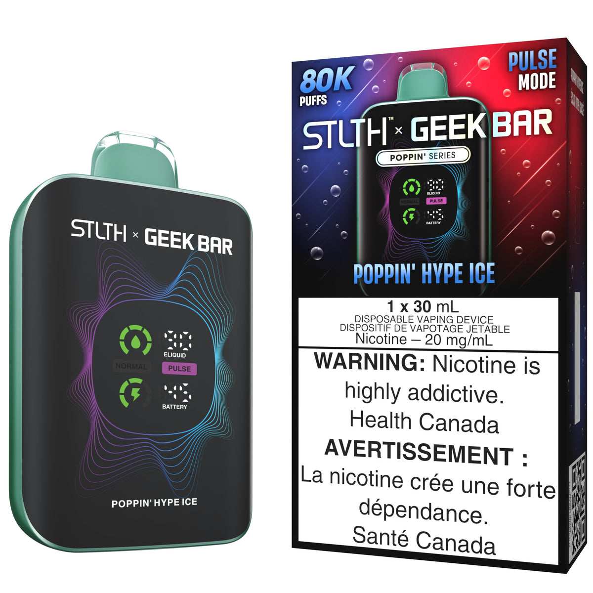 STLTH X GEEK BAR Disposable Vape Poppin' Hype Ice