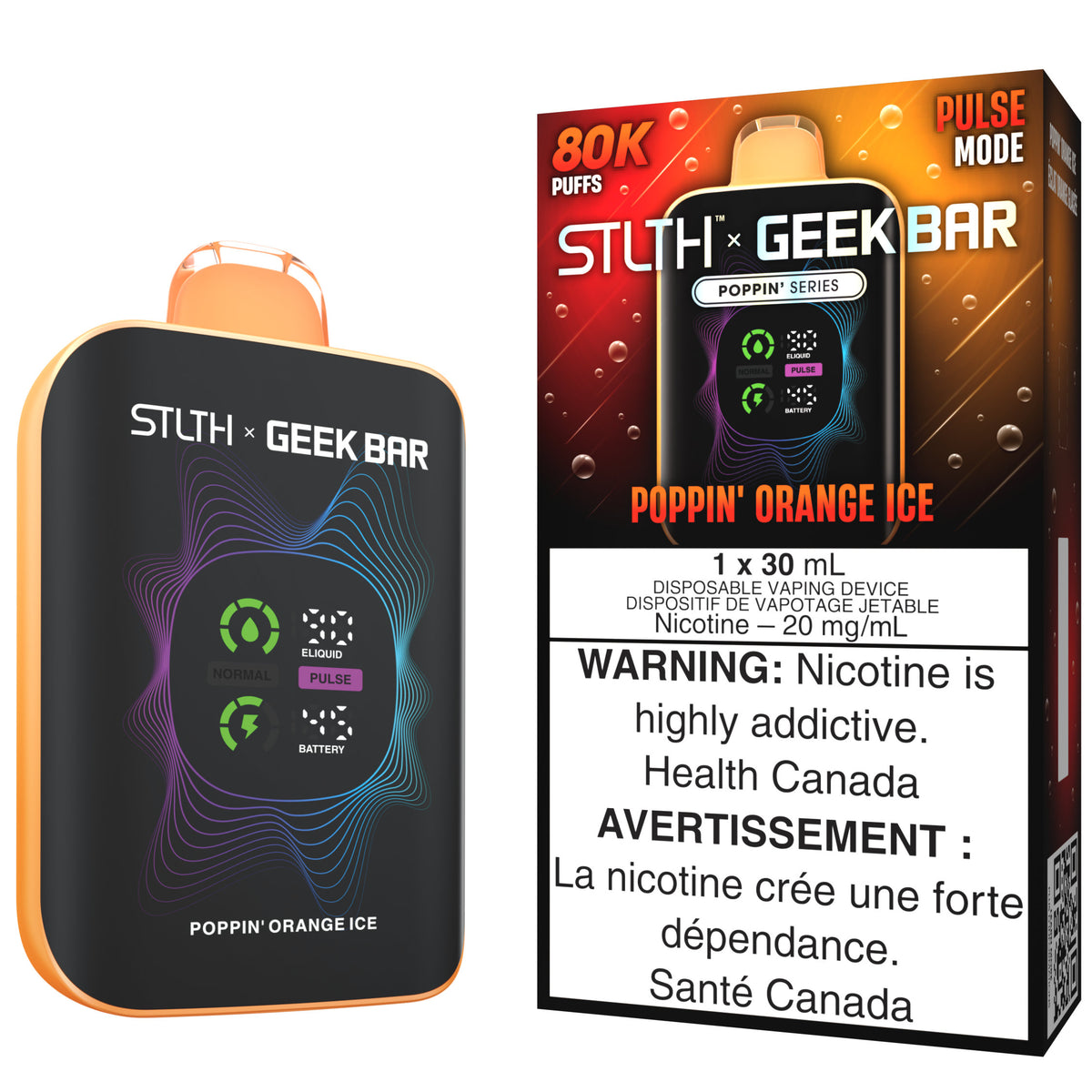 STLTH X GEEK BAR Disposable Vape Poppin' Orange Ice