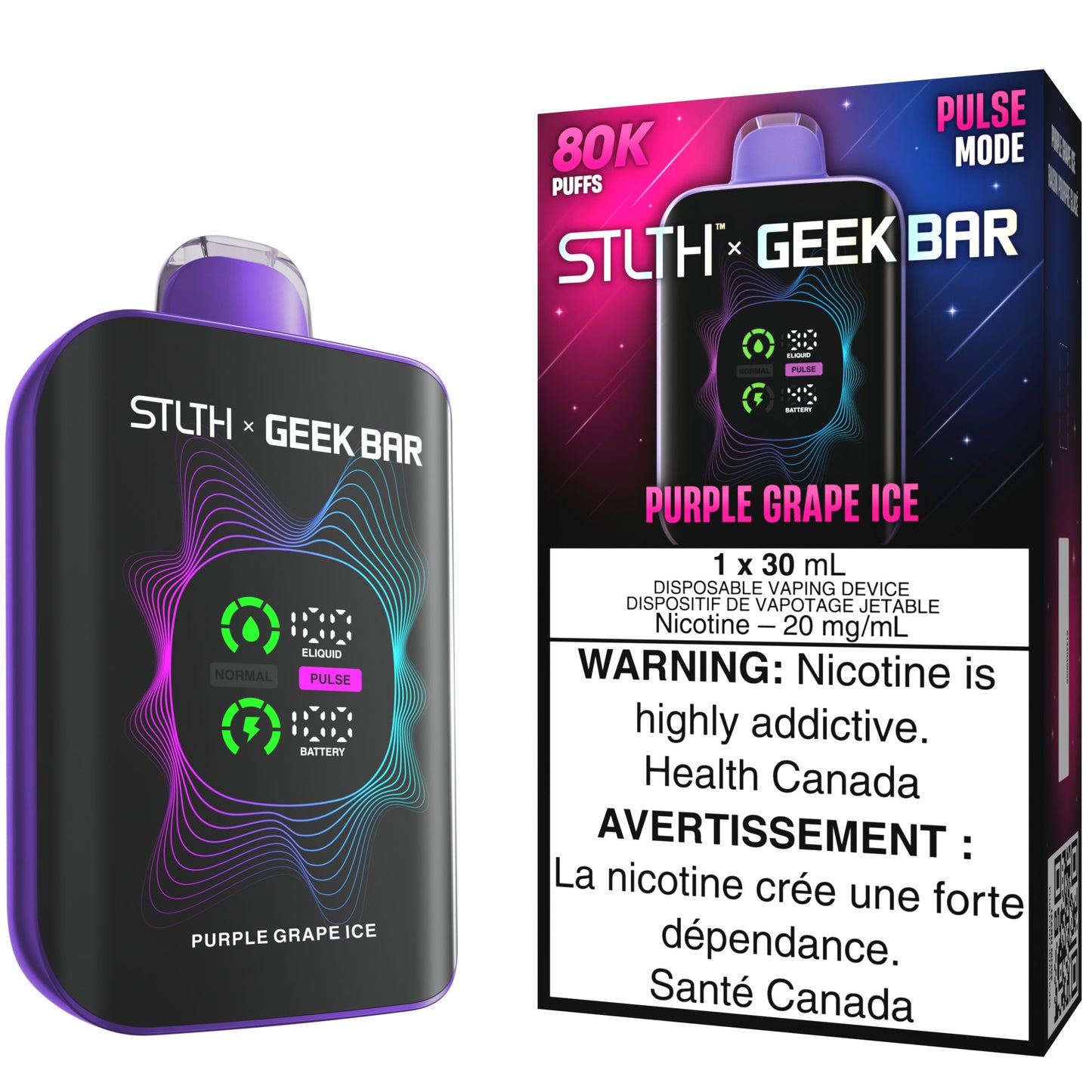 STLTH X GEEK BAR Disposable Vape Purple Grape Ice