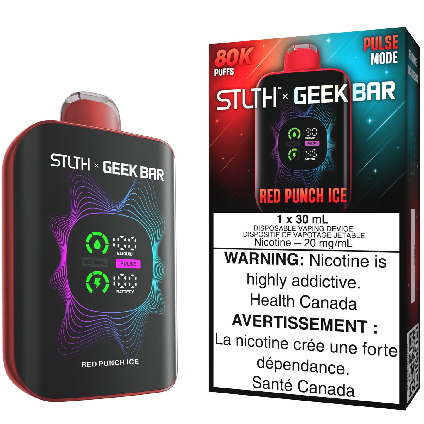 STLTH X GEEK BAR Disposable Vape Red Punch Ice