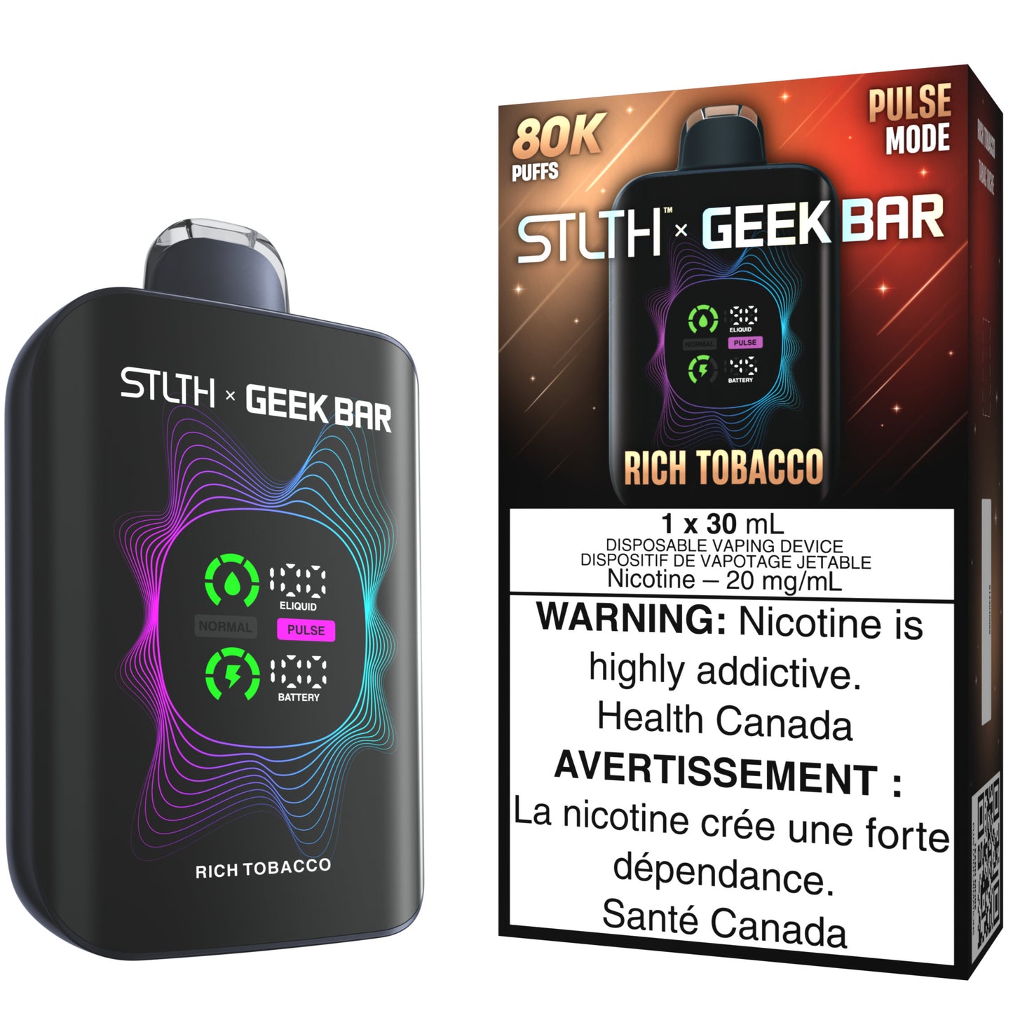 STLTH X GEEK BAR Disposable Vape Rich Tobacco