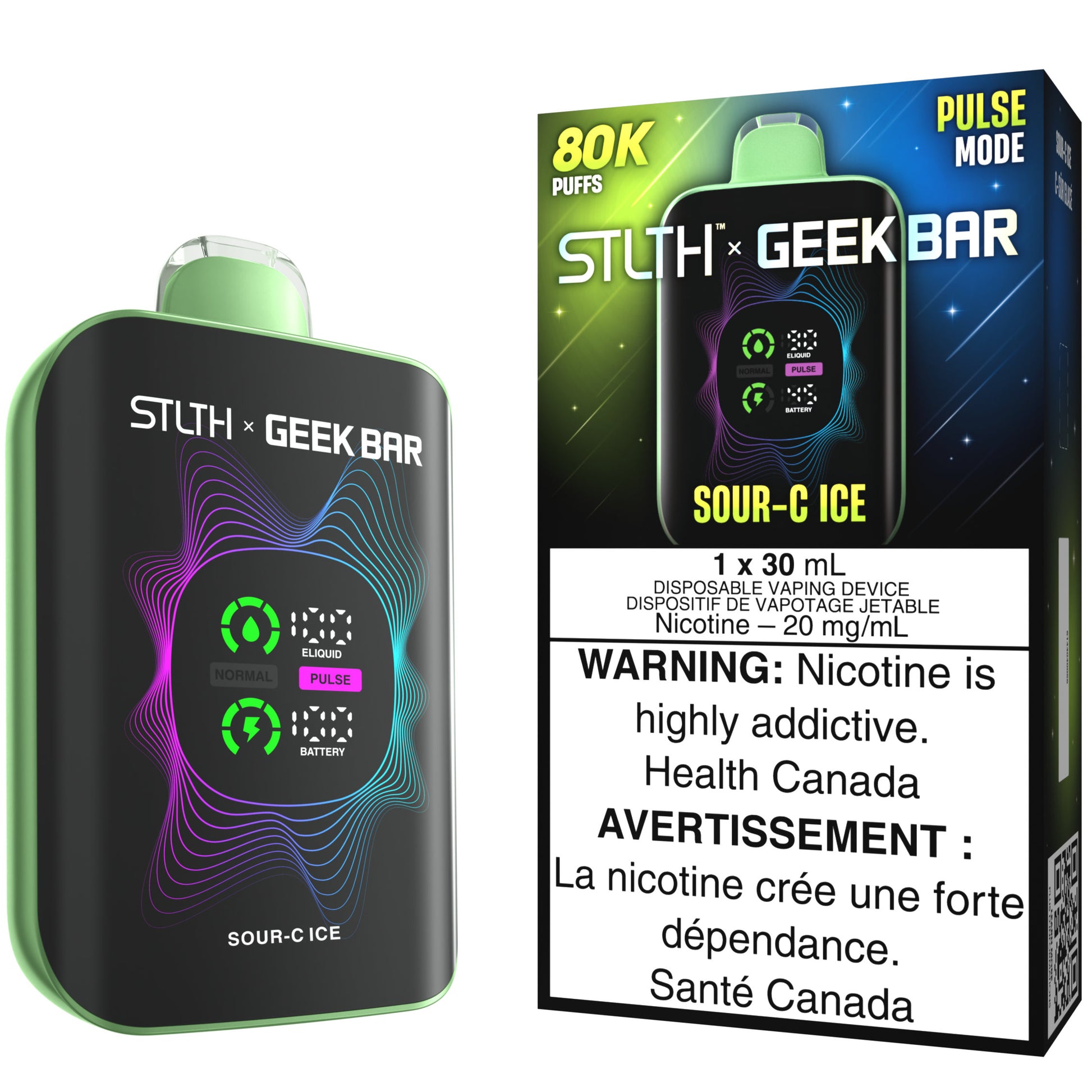 STLTH X GEEK BAR Disposable Vape Sour-C Ice