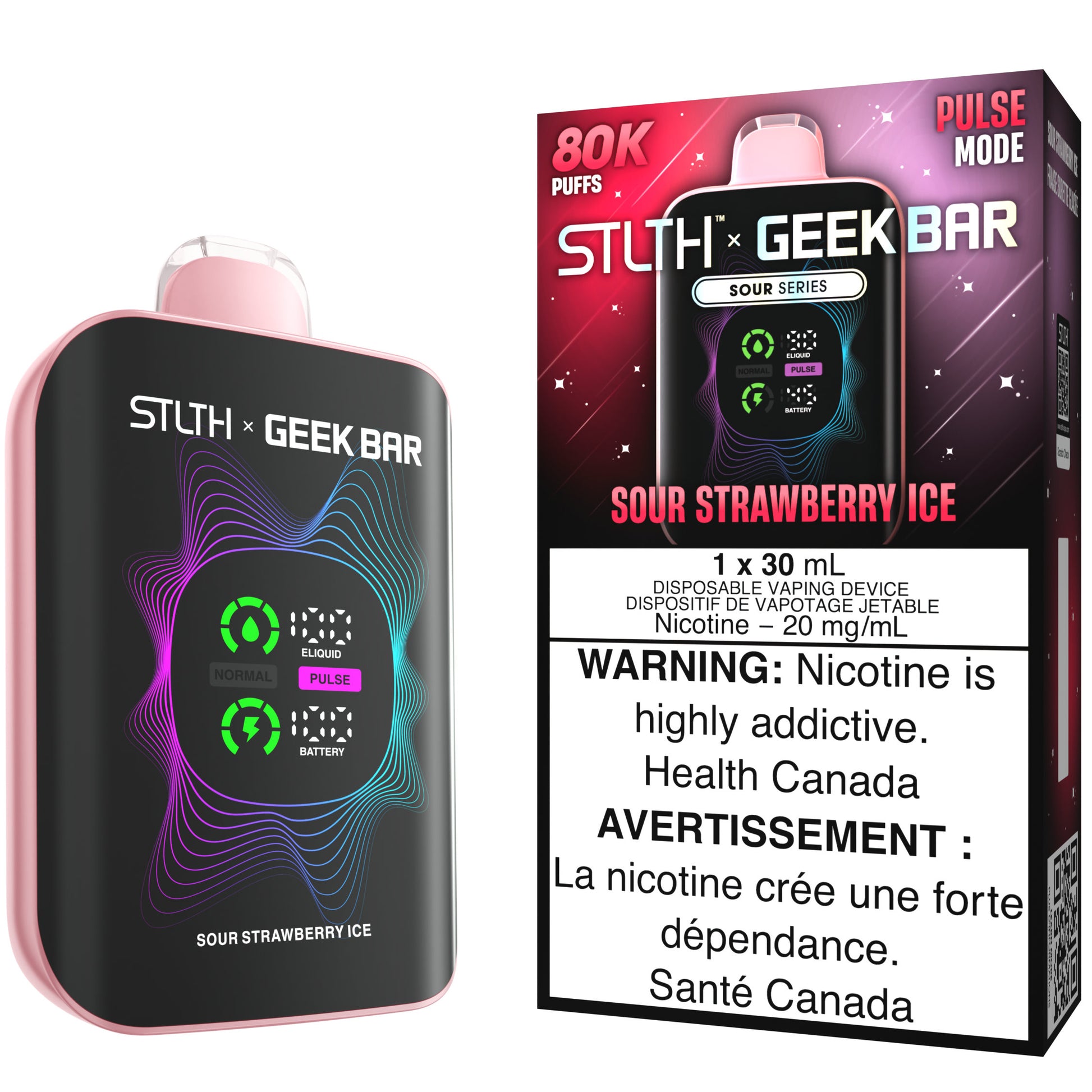 STLTH X GEEK BAR Disposable Vape - Sour Strawberry Ice Cloud Island Vapour STLTH X GEEK BAR Disposable Vape - Sour Strawberry Ice Cloud Island Vapour