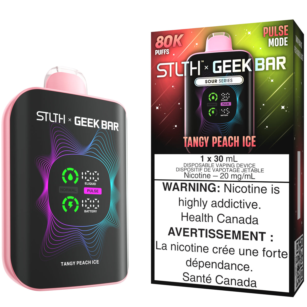 STLTH X GEEK BAR Disposable Vape Tangy Peach Ice