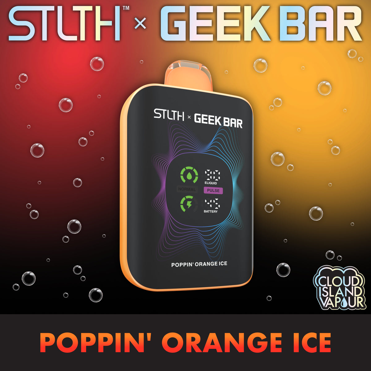 STLTH X GEEK BAR Poppin' Orange Ice