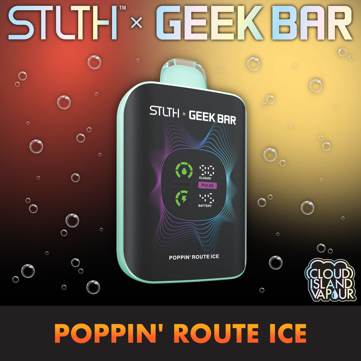 STLTH X GEEK BAR Poppin' Route Ice