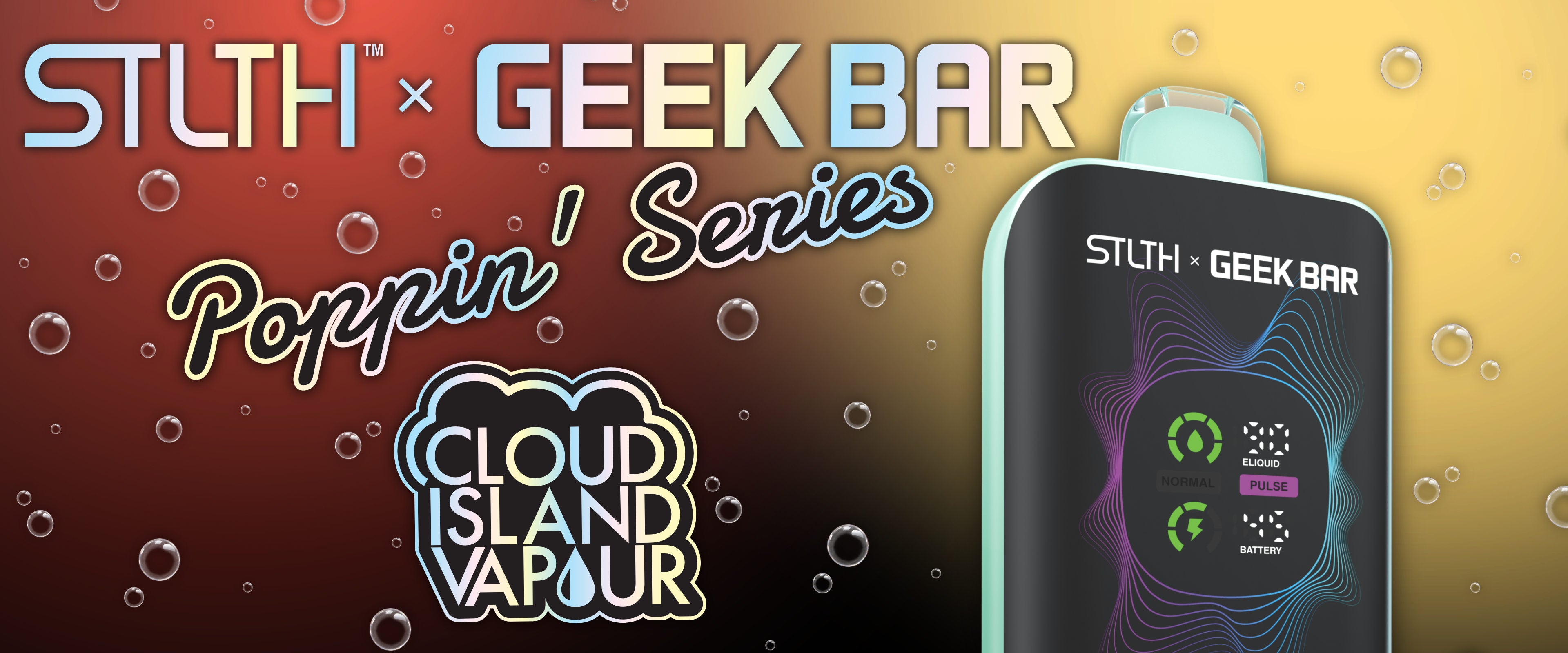 STLTH X GEEK BAR Poppin' Series Disposable Vape Banner