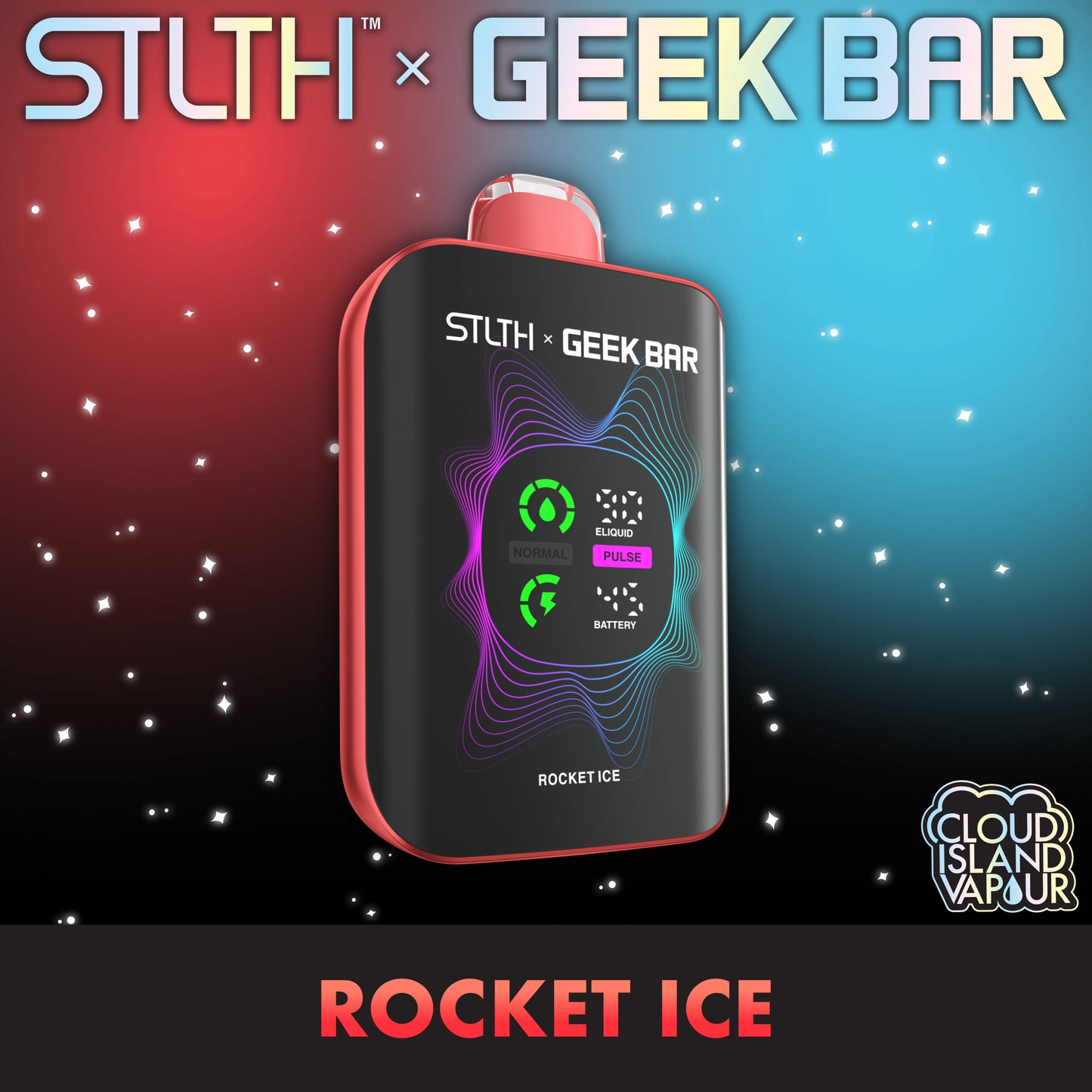 STLTH X GEEK BAR Rocket Ice