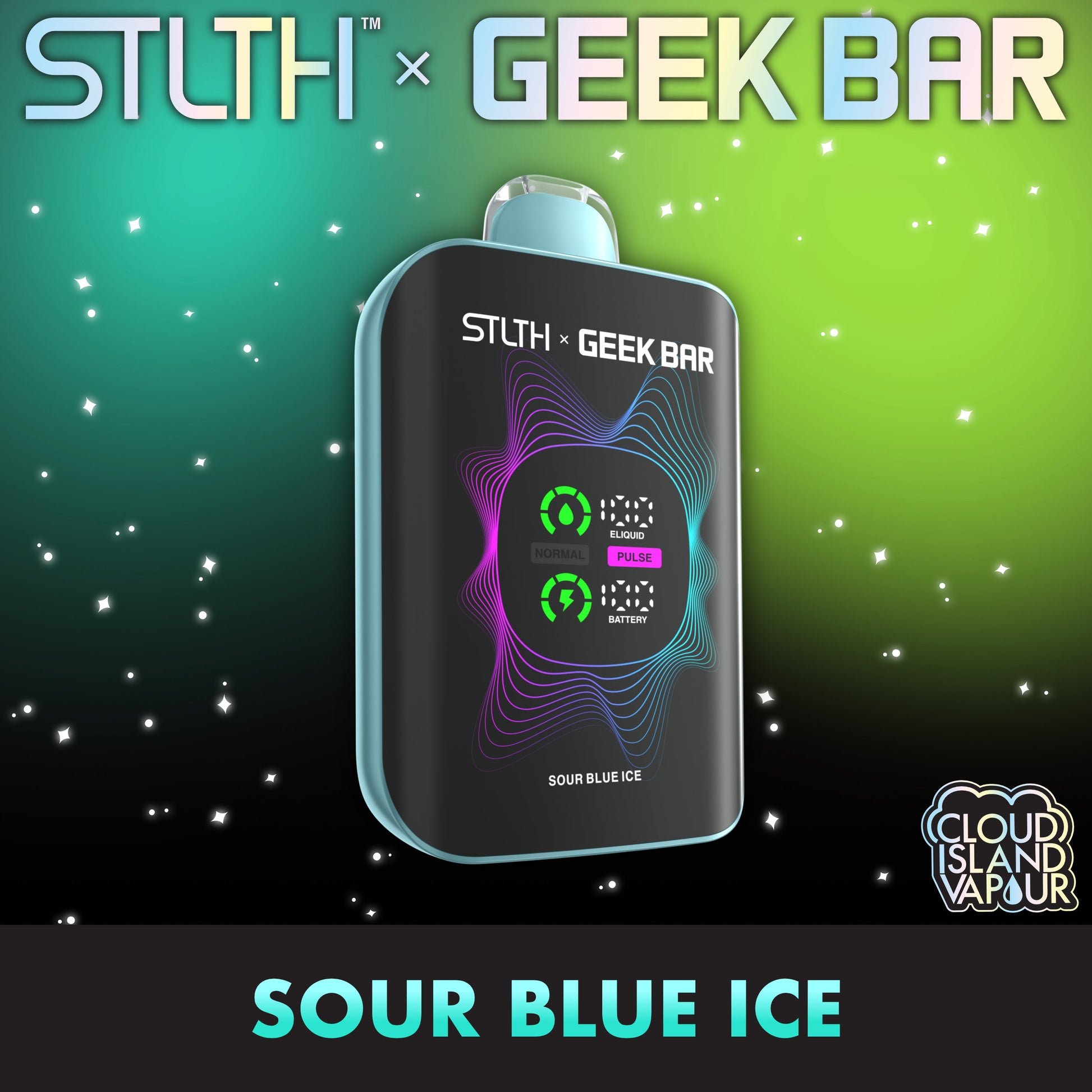 STLTH X GEEK BAR Sour Blue Ice