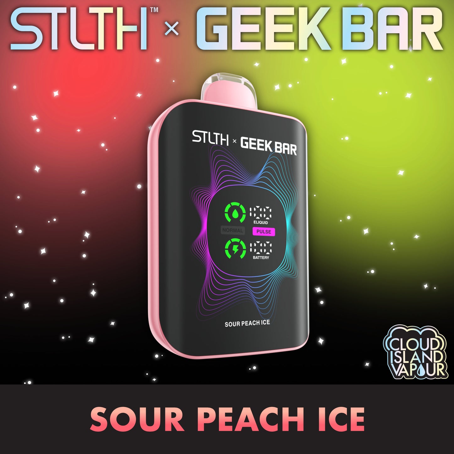 STLTH X GEEK BAR Sour Peach Ice