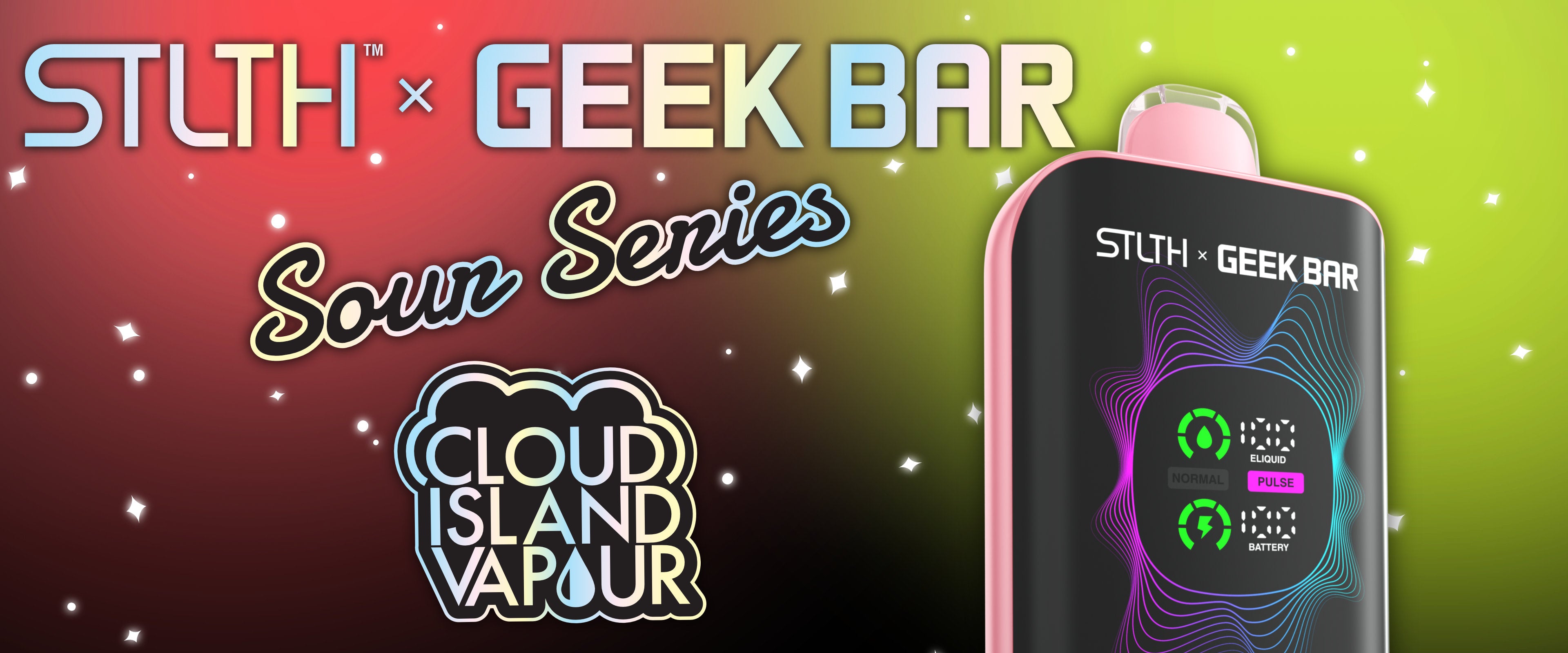 STLTH X GEEK BAR Sour Series Disposable Vape Banner