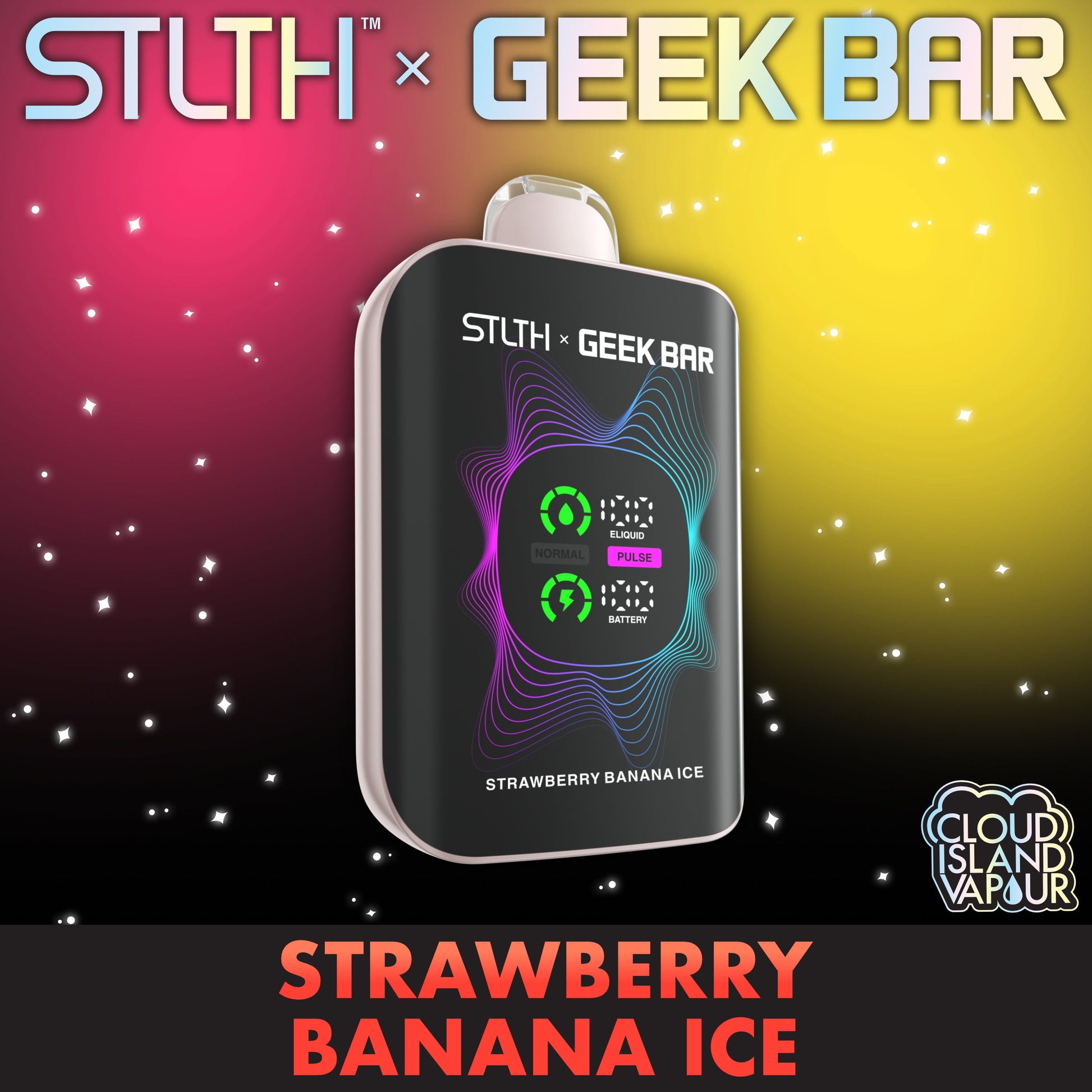STLTH X GEEK BAR Strawberry Banana Ice