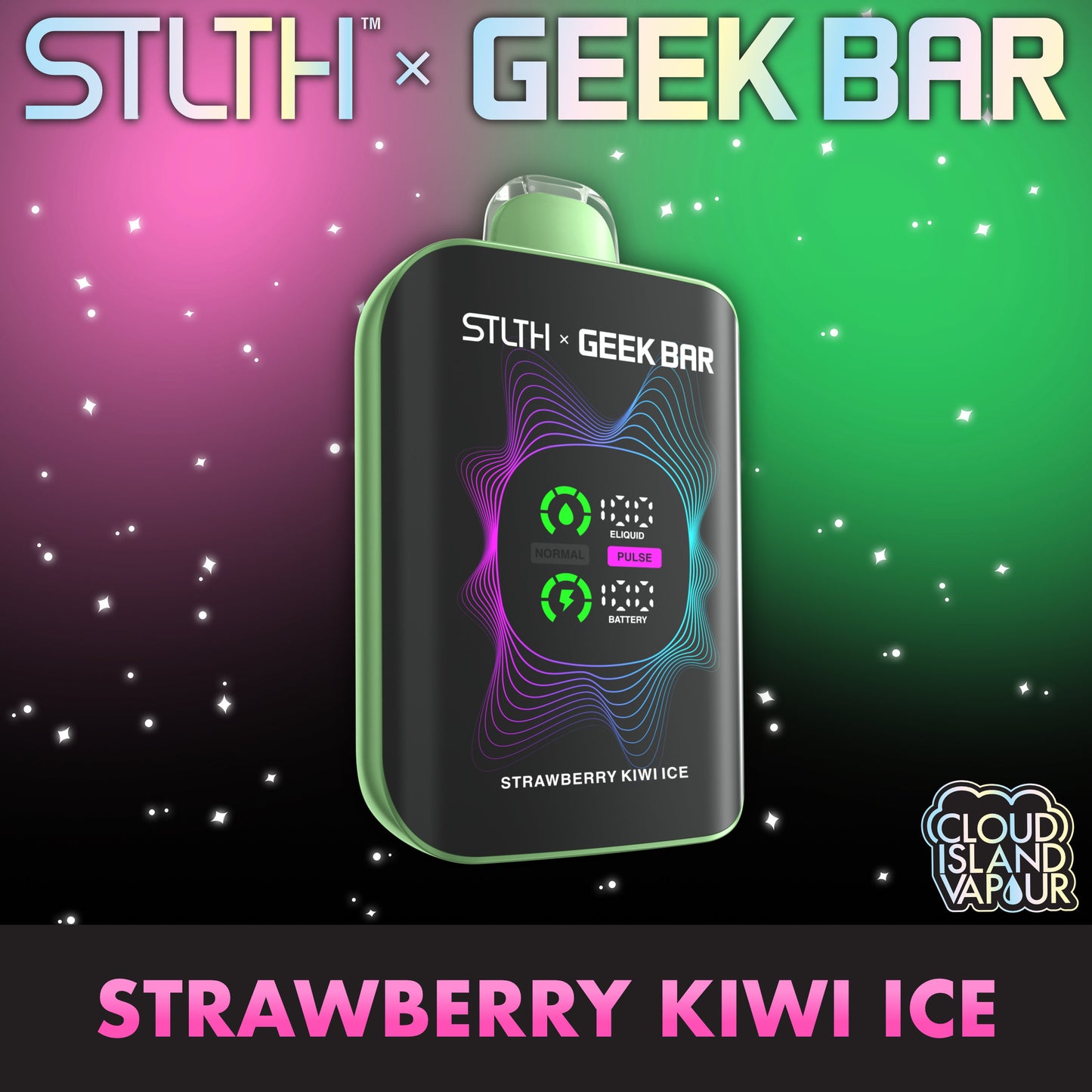 STLTH X GEEK BAR Strawberry Kiwi Ice