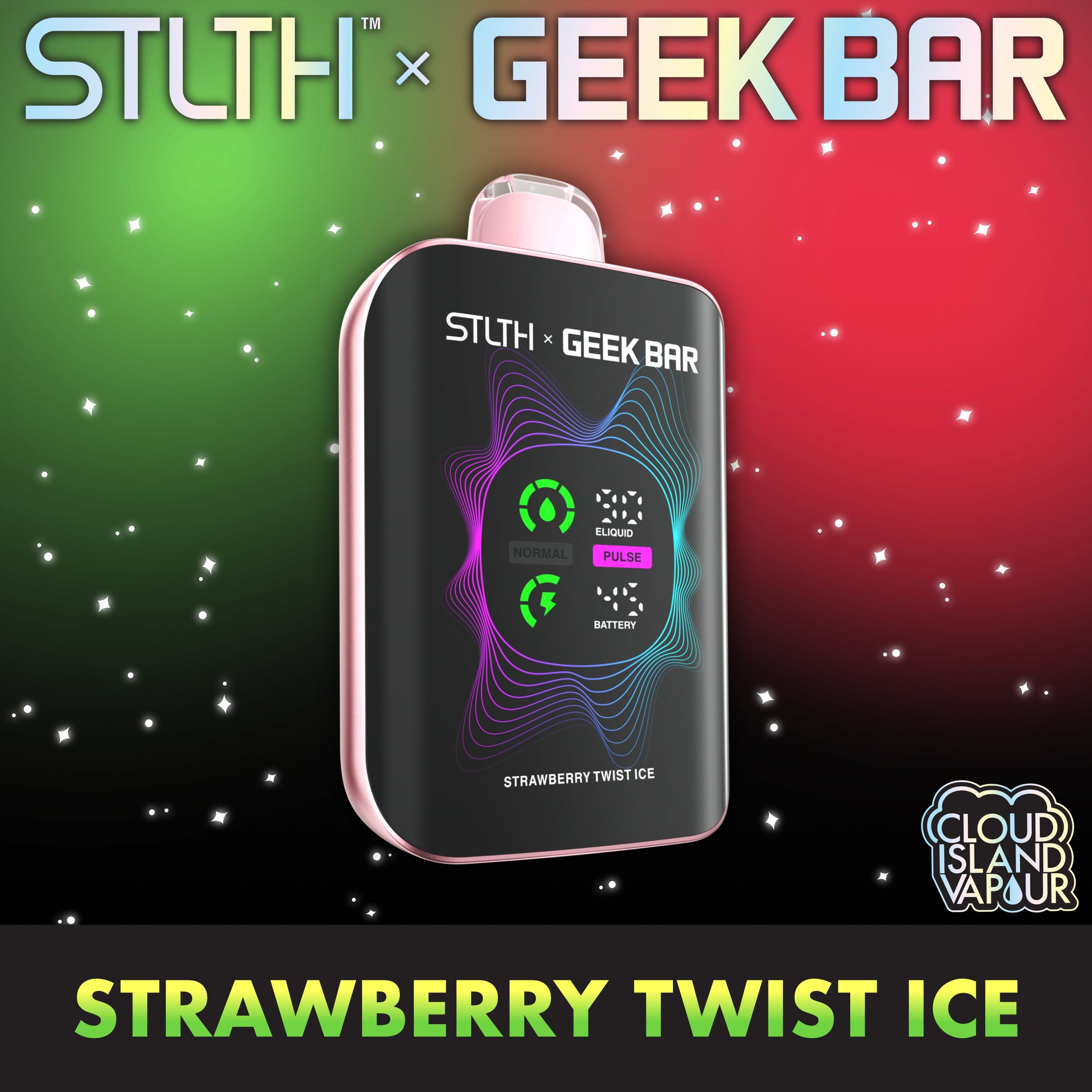 STLTH X GEEK BAR Strawberry Twist Ice