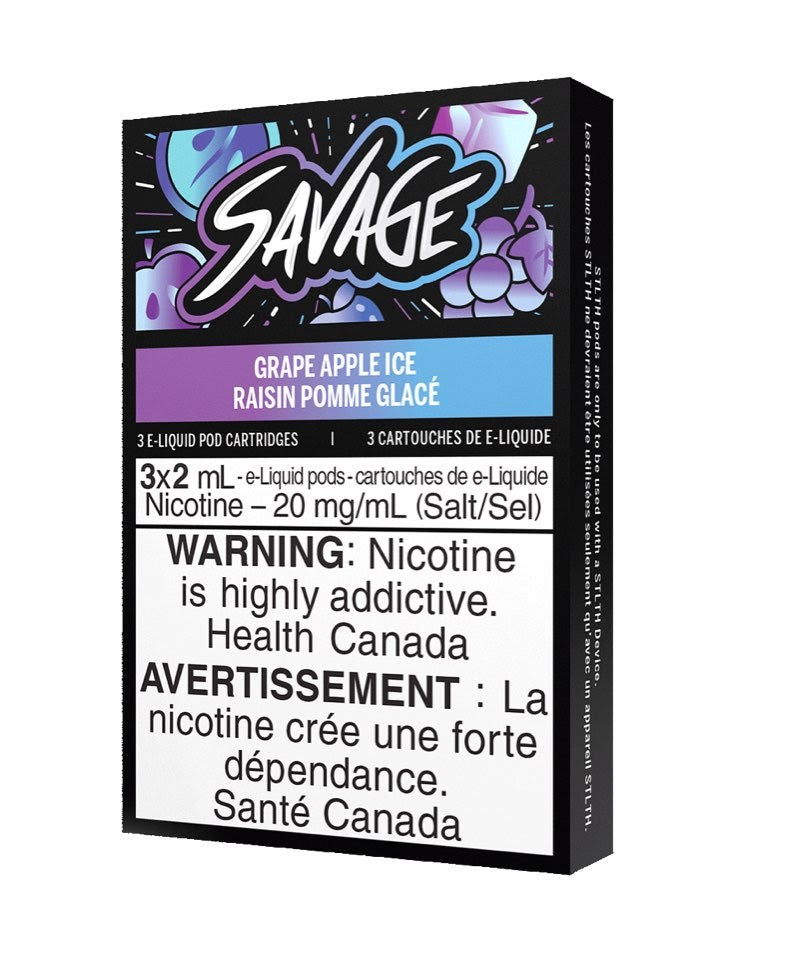 STLTH Savage vape Pods - Grape Apple Ice