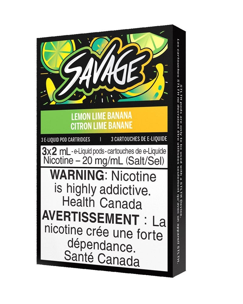 STLTH Savage vape Pods - Lemon Lime Banana