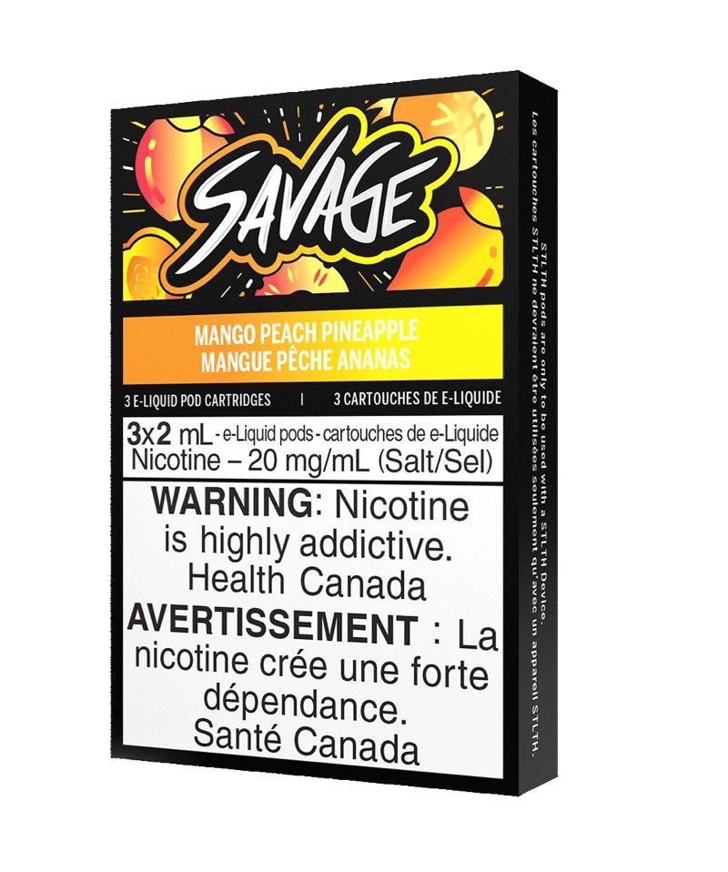 STLTH Savage vape Pods - Mango Peach Pineapple