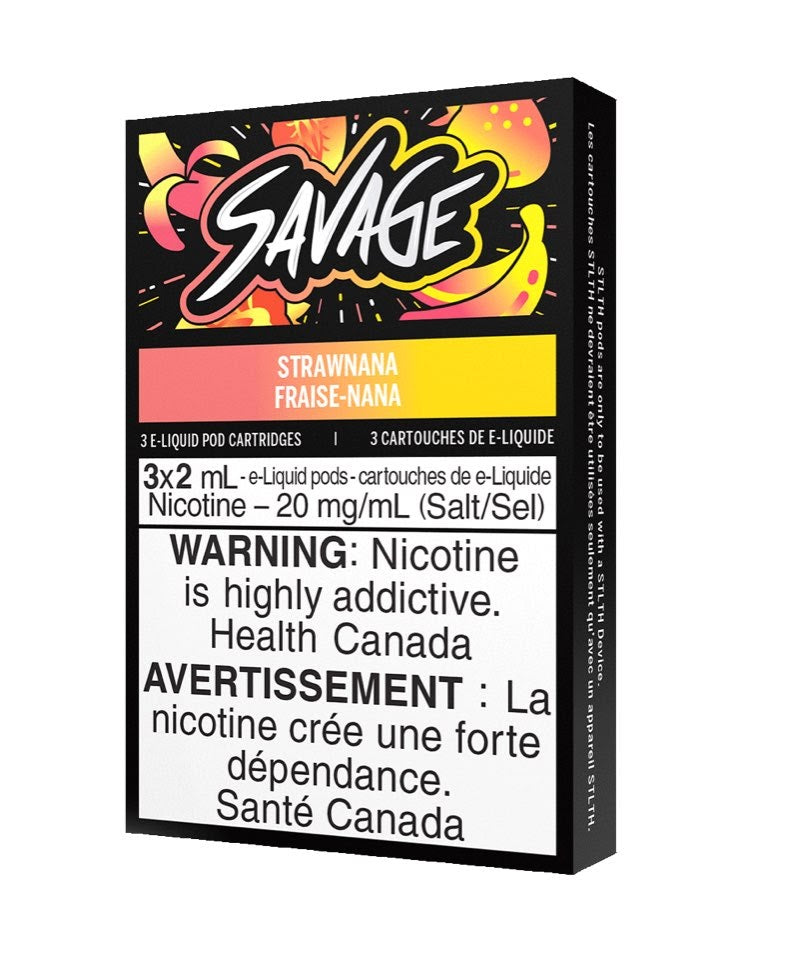 STLTH Savage vape Pods - Strawnana - Strawberry Banana