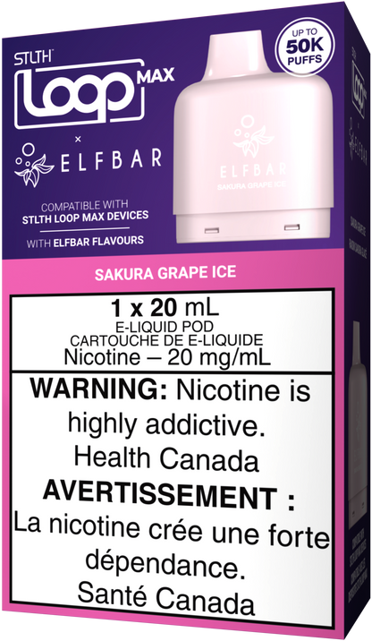 Sakura Grape Ice STLTH LOOP MAX X ELFBAR Pod Pack