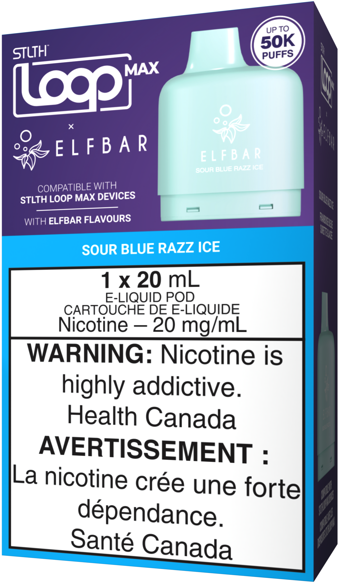Sour Blue Razz Ice STLTH LOOP MAX X ELFBAR Pod Pack
