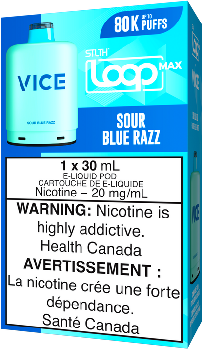 Sour Blue Razz STLTH LOOP MAX X VICE Pod Pack