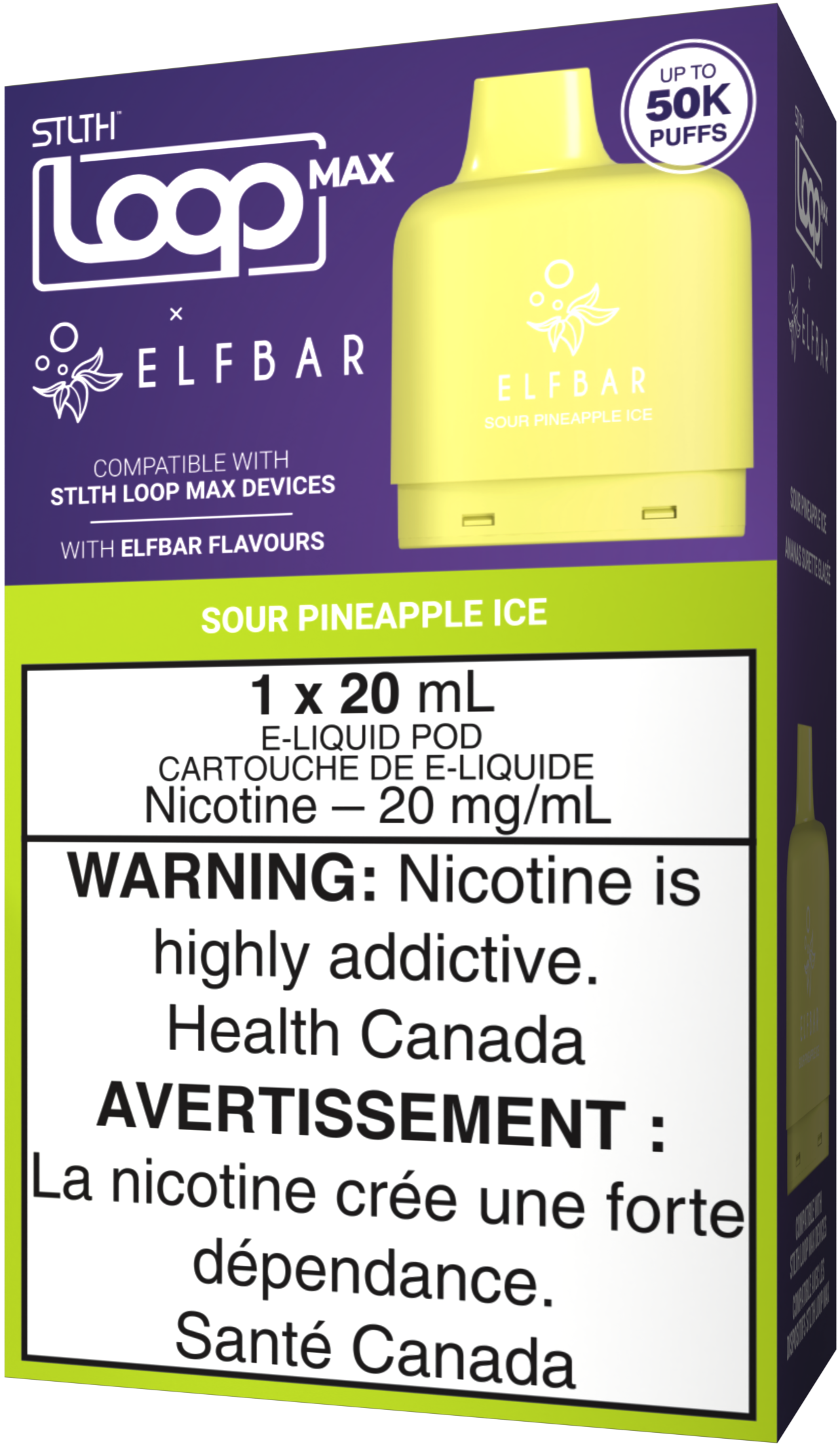 Sour Pineapple Ice STLTH LOOP MAX X ELFBAR Pod Pack