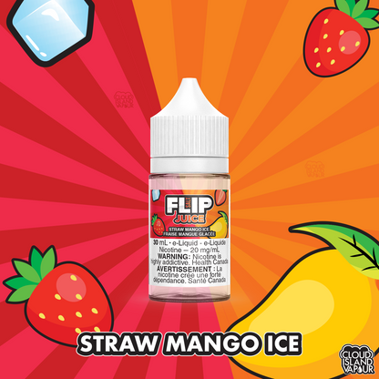 FLIP JUICE SALT Nic E-juice flavour Straw Mango Ice