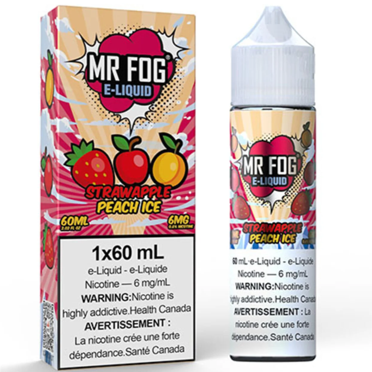 Strawapple Peach Ice MR FOG E-Liquid 60mL