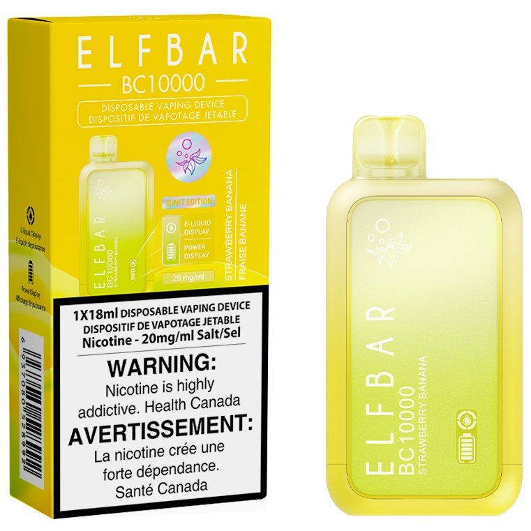 Strawberry Banana ELF BAR BC10000 Disposable Vape 10K Puffs 18mL