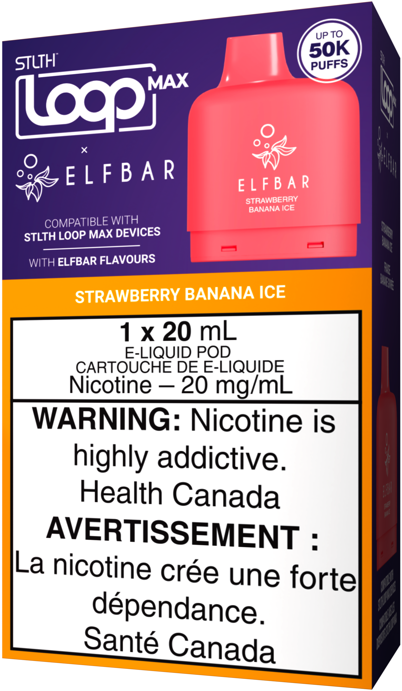 Strawberry Banana Ice STLTH LOOP MAX X ELFBAR Pod Pack