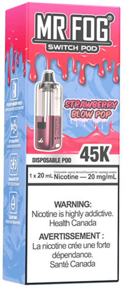 Strawberry Blow Pop MR FOG SWITCH POD Pod Package
