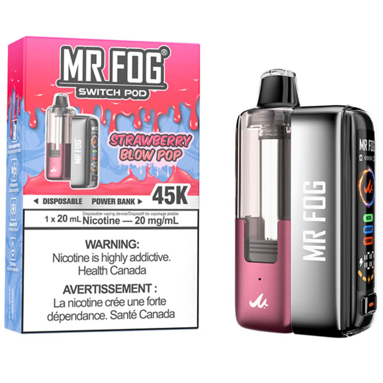 Strawberry Blow Pop MR FOG SWITCH POD Starter Kit